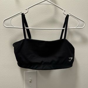 Gymshark bandeau sports bra - black
